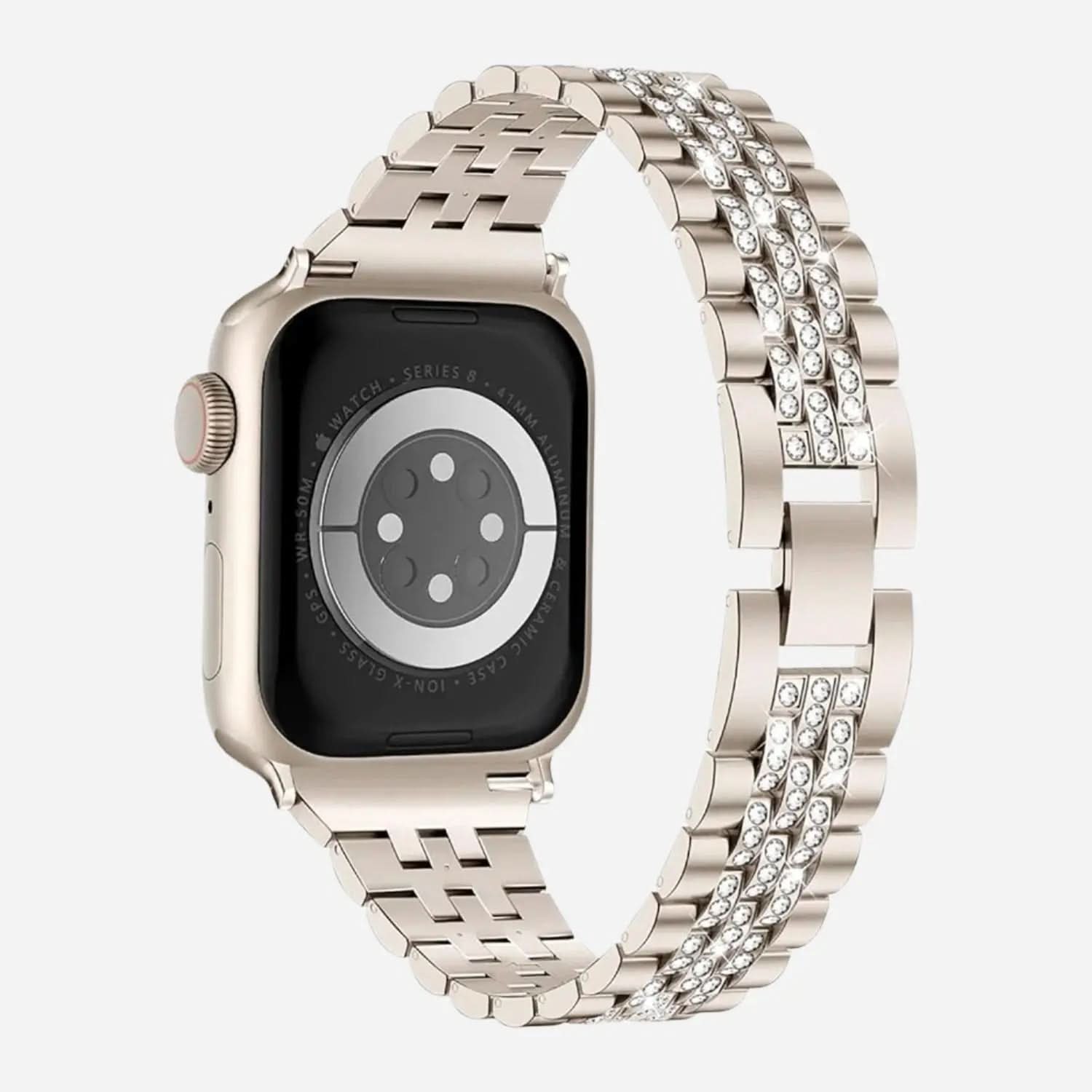 MillesTECband Apple Watch Gliederarmband "Diamonds" - MillesTEC
