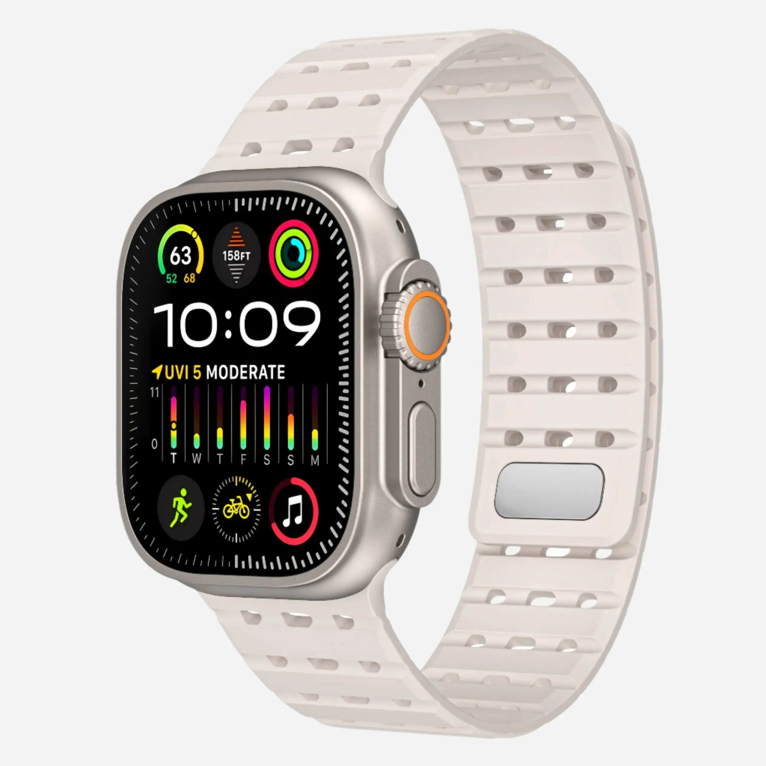 MillesTECband Apple Watch magnetisches Silikonarmband „Power“ MillesTEC