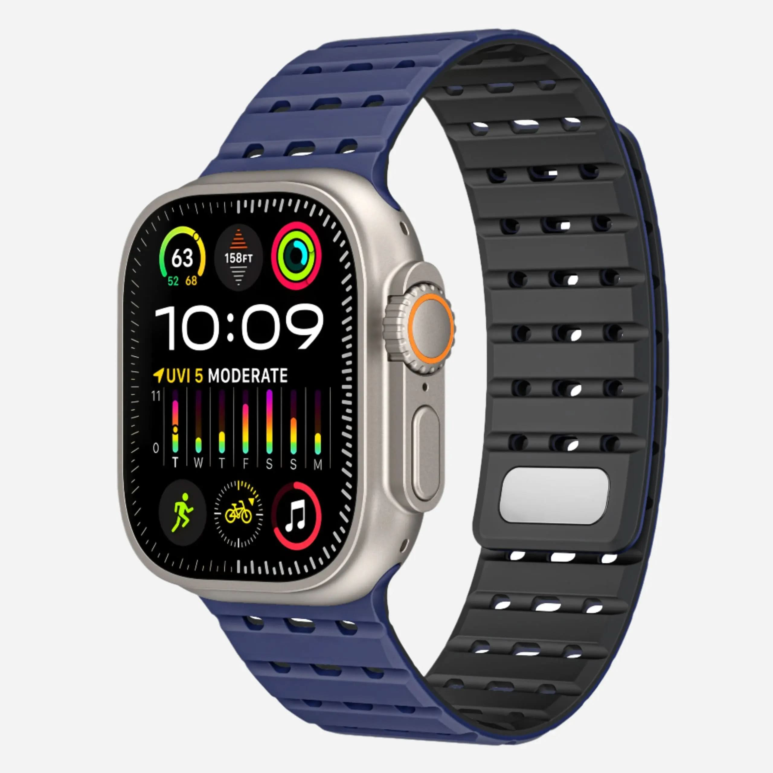 MillesTECband Apple Watch magnetisches Silikonarmband „Power“ MillesTEC