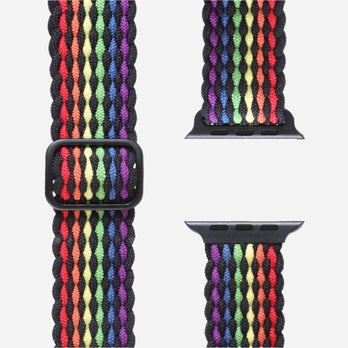 Bracelet tressé Flex Loop Pride de bandkult pour Apple Watch – zweite Ansicht