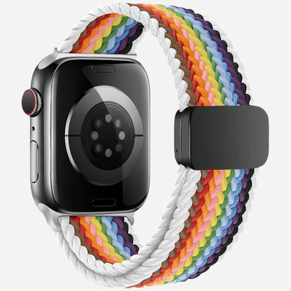 MillesTECband Geflochtenes Apple Watch Armband "Casual" Rainbow Edition - MillesTEC