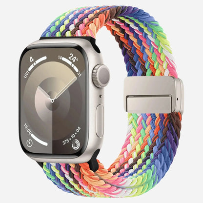 MillesTECband Geflochtenes Apple Watch Armband "Casual" Rainbow Edition - MillesTEC