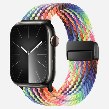 MillesTECband Geflochtenes Apple Watch Armband "Casual" Rainbow Edition - MillesTEC