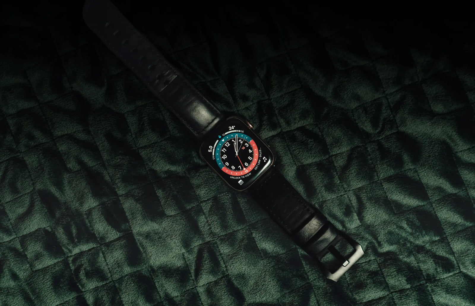 Bracelet en cuir de haute qualité – compatible avec Apple Watch 38–49 mm