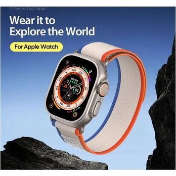 Bracelet en nylon pour Apple Watch – Dux Ducis YJ avec fermeture Velcro – 38–49 mm | bandkult® – Compatible avec les séries 1 à 11, SE (1re à 3e génération), Ultra, Ultra 2 et Ultra 3 – zweite Ansicht