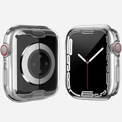 Étui intégral Bandkult 360 pour Apple Watch Series 9, 8 et 7 - 45 mm - Transparent
