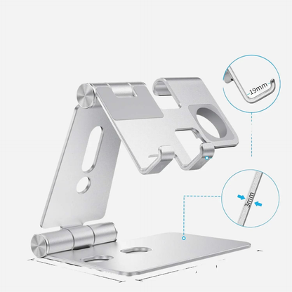 Support en aluminium Bandkult pour iPhone et Apple Watch - Argent