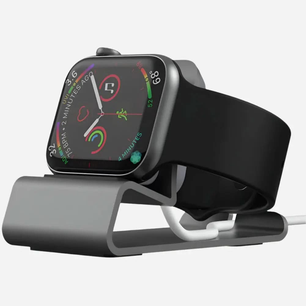 Station de recharge Bandkult pour Apple Watch en aluminium - Gris sidéral