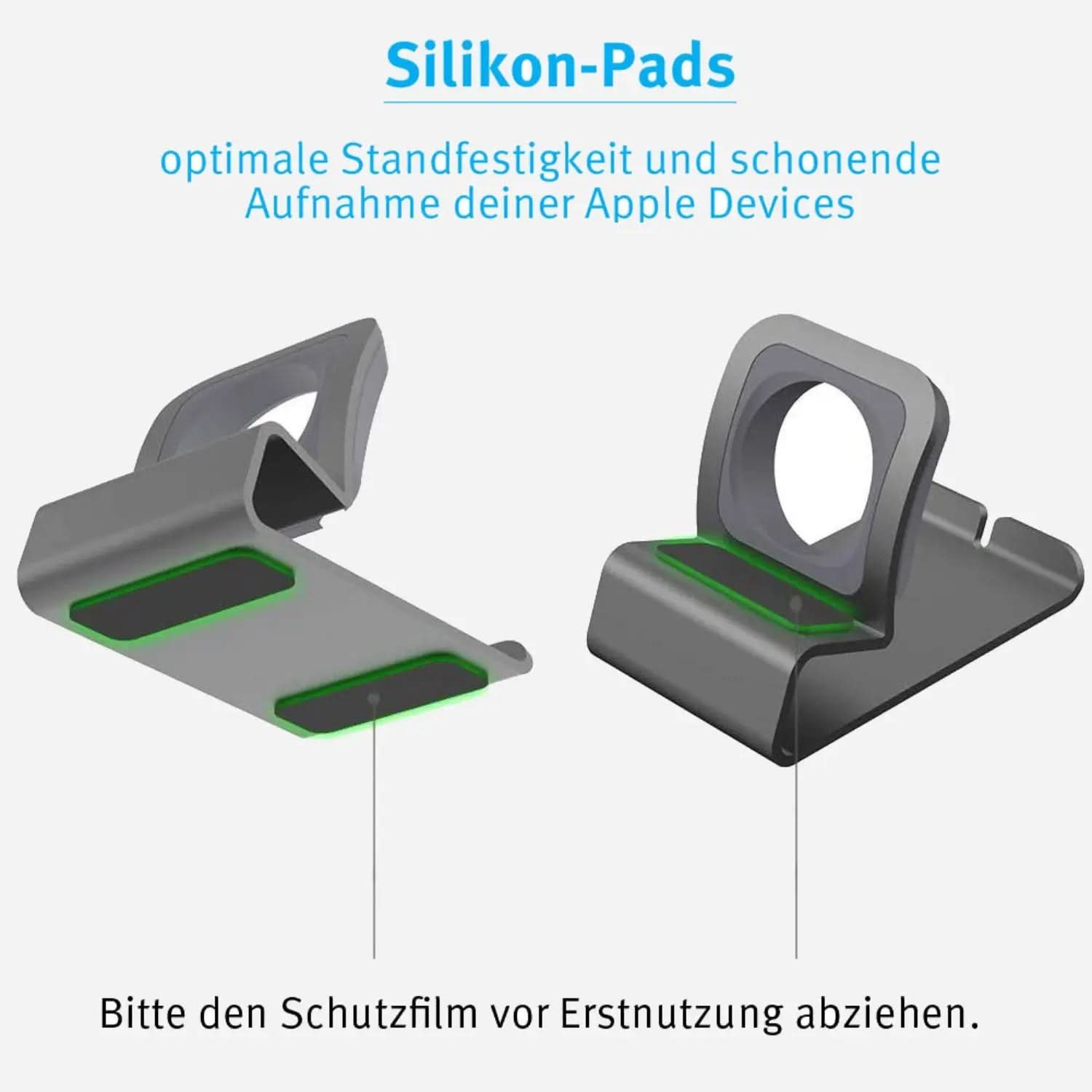 Station de recharge Bandkult pour Apple Watch en aluminium - Gris sidéral