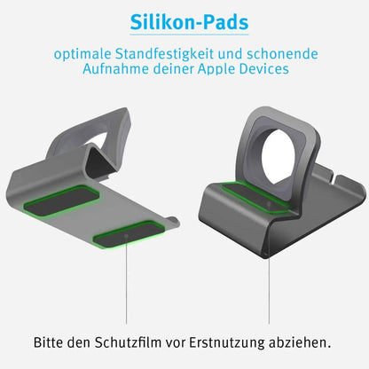 Station de recharge Bandkult pour Apple Watch en aluminium - Gris sidéral