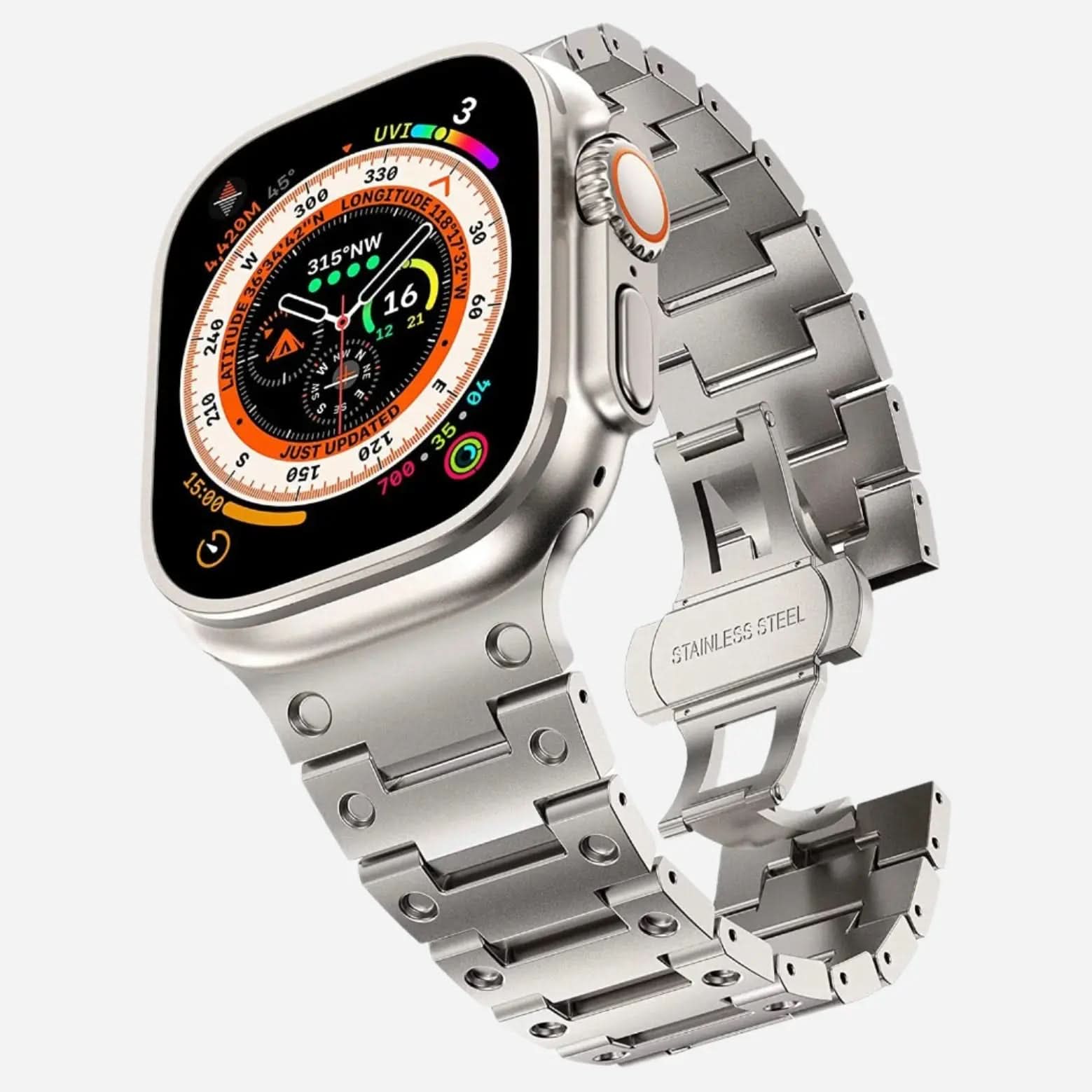 Bracelet en acier inoxydable « Aurum » de Bandkult pour Apple Watch Ultra