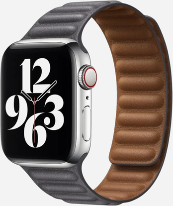 Bracelet en cuir gris texturé pour Apple Watch (44–49 mm) | bandkult® – Compatible avec les séries 1 à 11, SE (1re à 3e génération), Ultra, Ultra 2 et Ultra 3