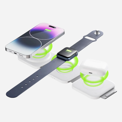 Chargeur sans fil 3-en-1 Bandkult pour iPhone, Apple Watch et AirPods