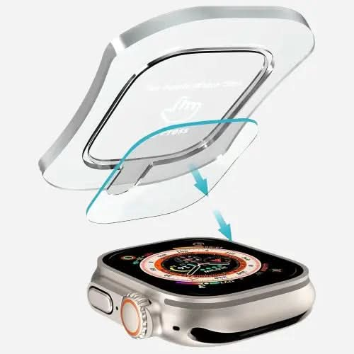 Protection d'écran transparente pour Apple Watch Ultra, film en verre pour Apple Watch Ultra 49 mm - Lot de 2
