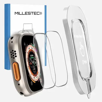 Protection d'écran transparente pour Apple Watch Ultra, film en verre pour Apple Watch Ultra 49 mm - Lot de 2
