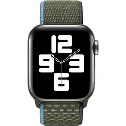 MillesTECband Woven Nylon Apple Watch Armband Klettverschluss - 42/41/40/38 mm - Oliv MillesTEC