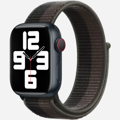 MillesTECband Woven Nylon Apple Watch Armband Klettverschluss - 42/41/40/38 mm - Oliv MillesTEC