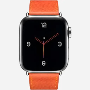 Bracelet en cuir pour Apple Watch 38–49 mm – Torino en cuir véritable orange | bandkult® – Compatible avec les séries 1 à 11, SE (1re à 3e génération), Ultra, Ultra 2 et Ultra 3 – zweite Ansicht