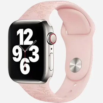 Bracelet Apple Watch rose pastel – Bracelet en silicone Sport Flowers avec fermoir à pression | bandkult®