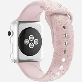 Bracelet Apple Watch rose pastel – Bracelet en silicone Sport Flowers avec fermoir à pression | bandkult® – zweite Ansicht