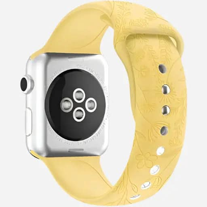 bandkult Sport Flowers Silikon Apple Watch Armband Drückerschließe bandkult