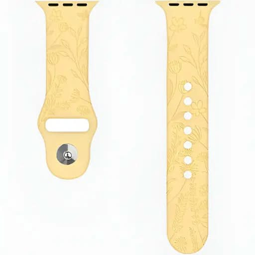 bandkult Sport Flowers Silikon Apple Watch Armband Drückerschließe bandkult