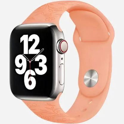 bandkult Sport Flowers Silikon Apple Watch Armband Drückerschließe bandkult
