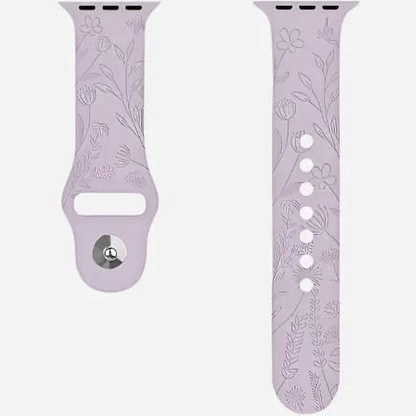 bandkult Sport Flowers Silikon Apple Watch Armband Drückerschließe bandkult