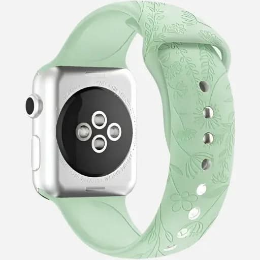 bandkult Sport Flowers Silikon Apple Watch Armband Drückerschließe bandkult