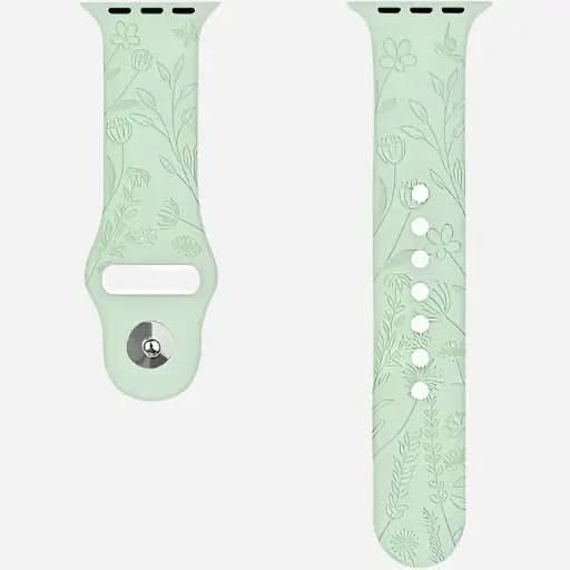 bandkult Sport Flowers Silikon Apple Watch Armband Drückerschließe bandkult
