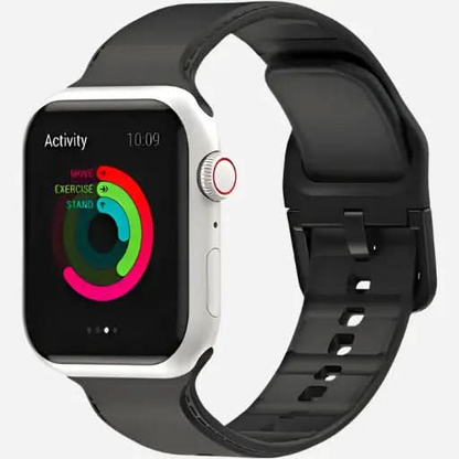bandkult Dashed Silikon Apple Watch Armband Dornschließe bandkult