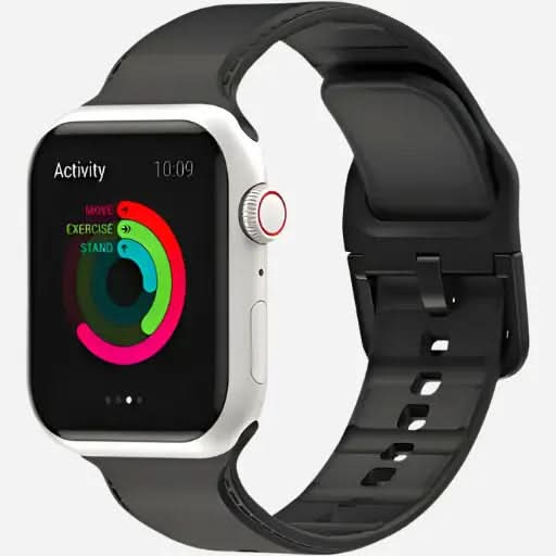 bandkult Dashed Silikon Apple Watch Armband Dornschließe bandkult
