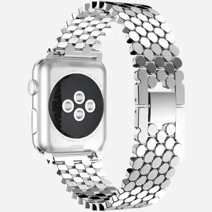 bandkult Honeycomb Edelstahl Apple Watch Armband Dornschließe bandkult