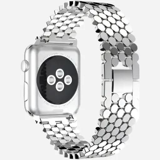 bandkult Honeycomb Edelstahl Apple Watch Armband Dornschließe bandkult