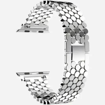 bandkult Honeycomb Edelstahl Apple Watch Armband Dornschließe bandkult