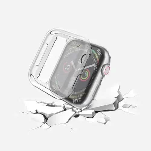 Étui intégral Bandkult 360 pour Apple Watch Series 9, 8 et 7 - 41 mm - Transparent